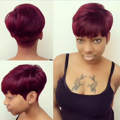 short tapered haircut for African American women